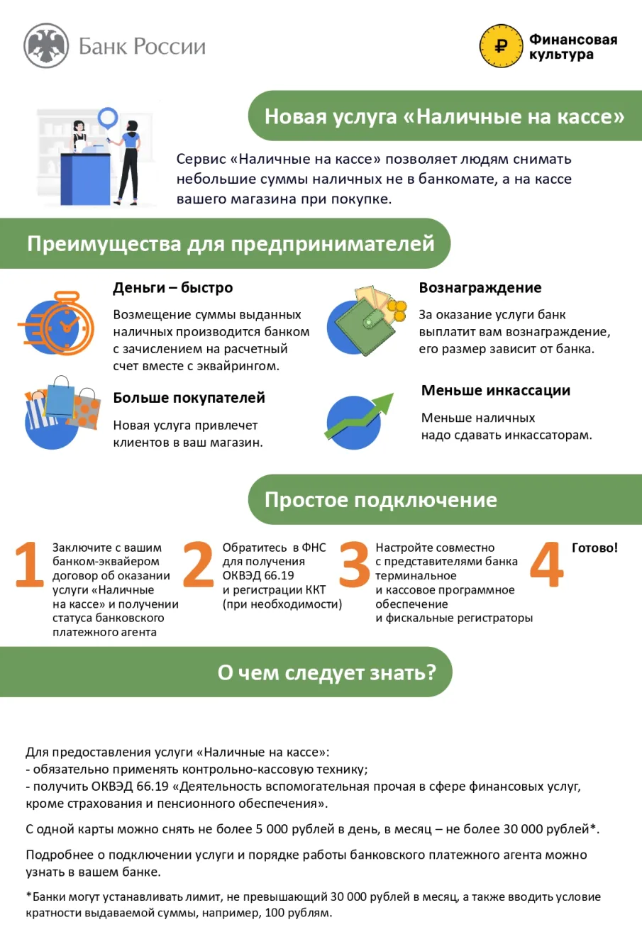 В целях повышения финансовой доступности в Нижегородской области проводится работа по расширению сети оказания сервиса «Наличные на кассе»